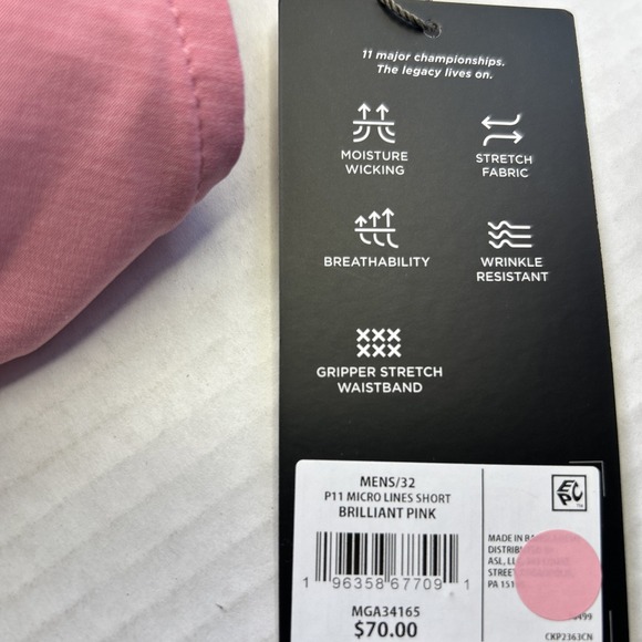 walter hagen golf shorts 32 Salmon Color Inseam 9" Wrinkle Resistant 945 - Picture 10 of 10